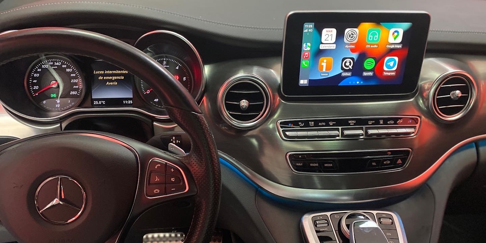 Mercedes Clase V CarPlay-Android Auto