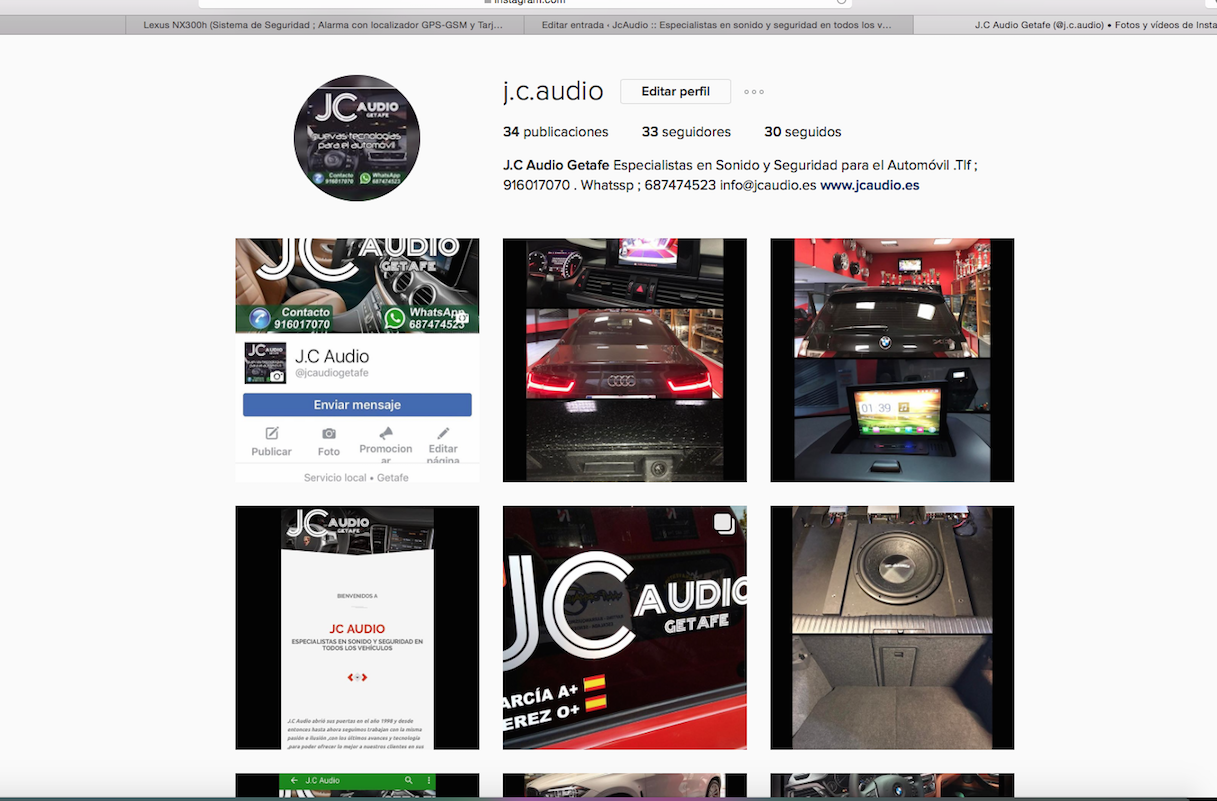 J.C Audio también en Instagram