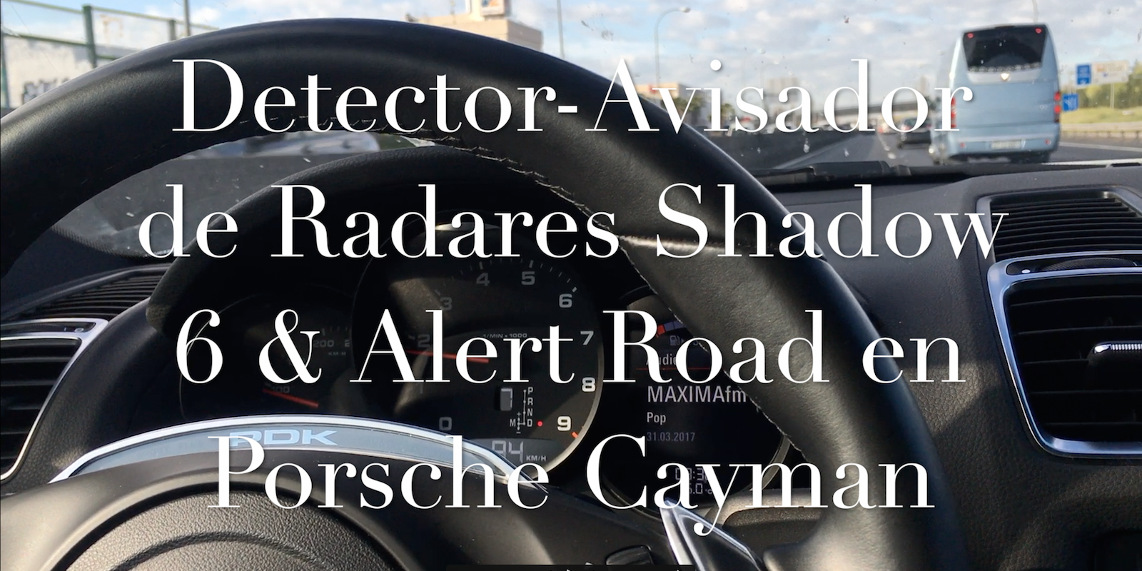 Detector-Avisador de Radares Shadow 6 & Alert Road en Porsche Cayman ( Video )