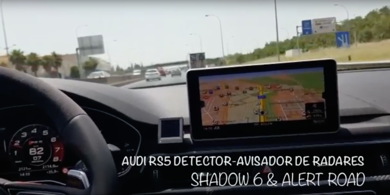 Audi RS5 Sistema Detector-Avisador de radares Shadow 6 & Alert Road