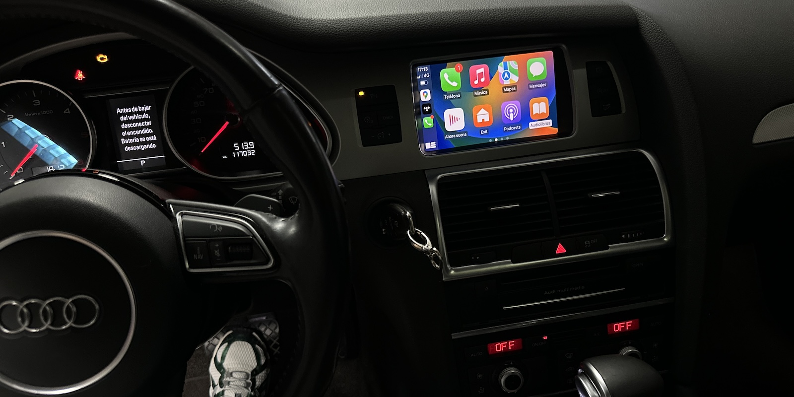 Audi Q7 CarPlay y cámara trasera